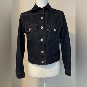 Railcar Women's Dark Blue Denim Jacket